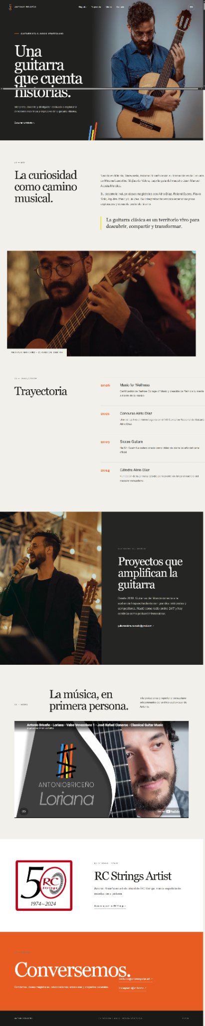 Sitio web del guitarrista Antonio Briceño