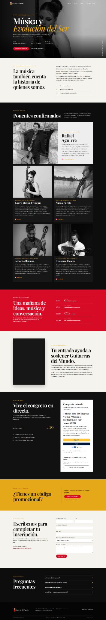 Landing del Congreso Música y Evolución del Ser