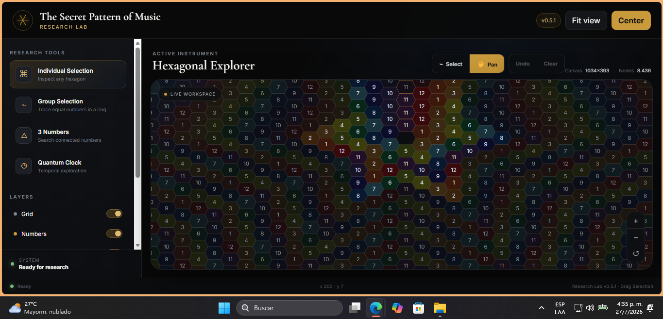 The Secret Pattern of Music website