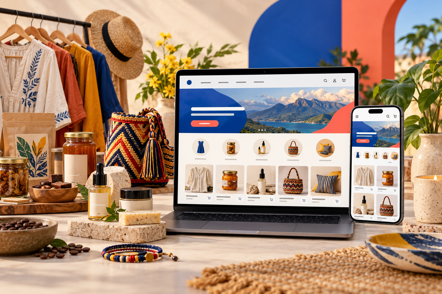 Ejemplo de tienda virtual adaptable para distintos productos